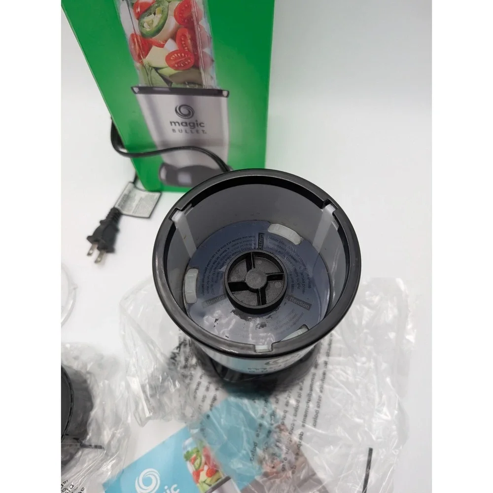 Magic Bullet Blender MB1001B motor Base w/ Cup Silver Tested